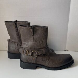 Robert Wayne TF PU Harness Boot CONNOR Mens Brown Leather Casual  Boots Size 11D